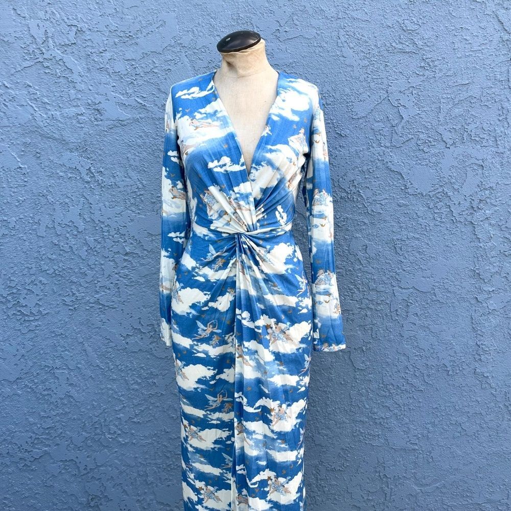 Reformation Plaza Dress in Cielo Cherub print Taylor Swift rare